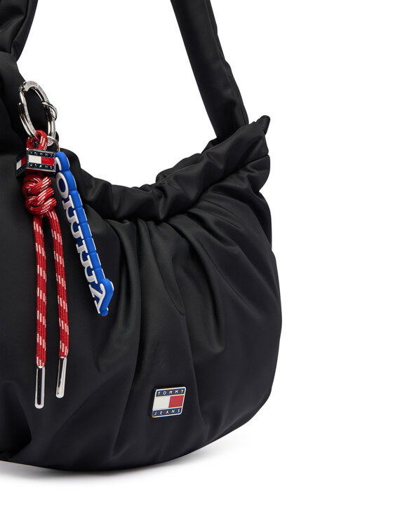 Tommy Jeans Kabelka Tommy Jeans Tjw Icon Charms Shoulder Bag AW0AW18780 Černá