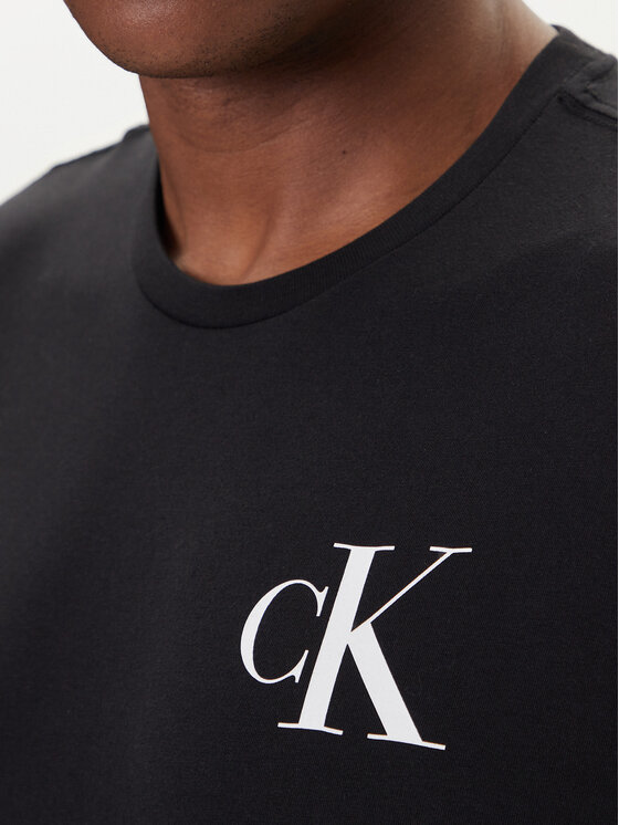 Calvin Klein Jeans Calvin Klein Jeans Camiseta 30s Chest Logo LV04RD865G Negro Regular Fit