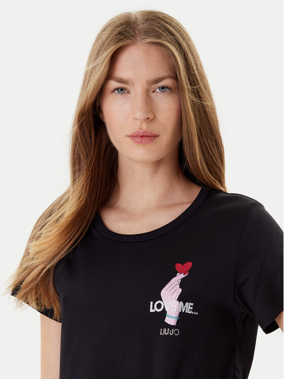 Liu Jo Sport Liu Jo Sport Camiseta TF5275 JS923 Negro Regular Fit