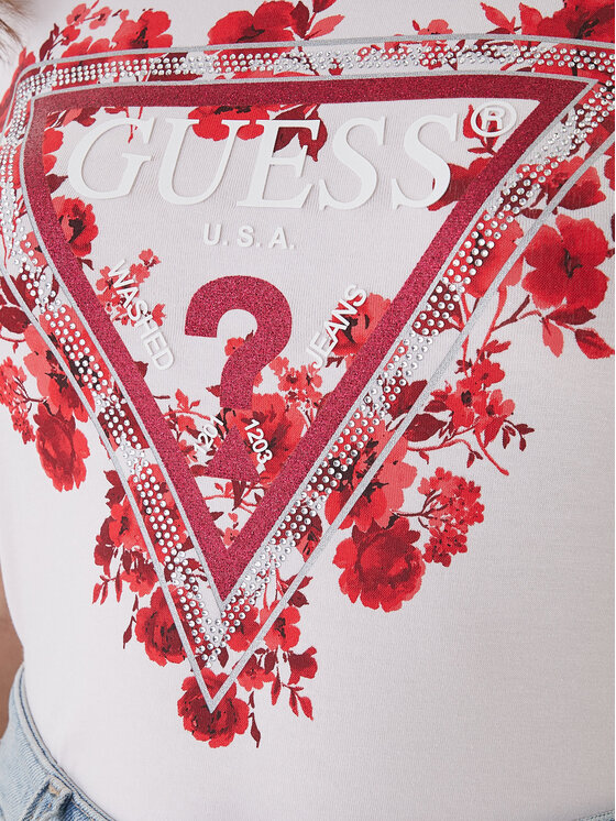 Guess Guess Camiseta W6RI23 J1314 Rosa Regular Fit