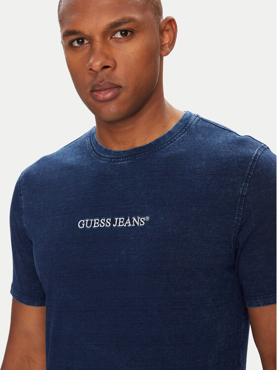 Guess Jeans Guess Jeans Majica M5YI34 KCTG1 Modra Slim Fit