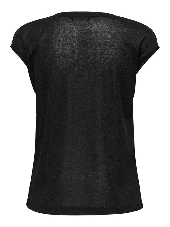 ONLY ONLY Camiseta Silvery 15136069 Negro Loose Fit
