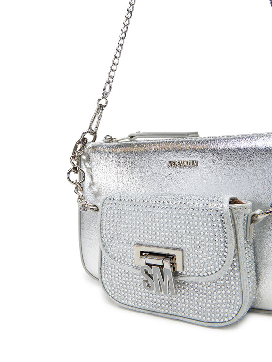 Steve Madden Ročna torba Steve Madden Bnaim-R SM13001551 Srebrna
