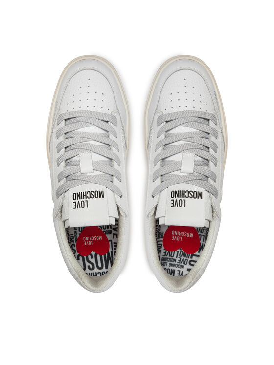 LOVE MOSCHINO Sneakersy LOVE MOSCHINO JA15274G1IJC410C Biela