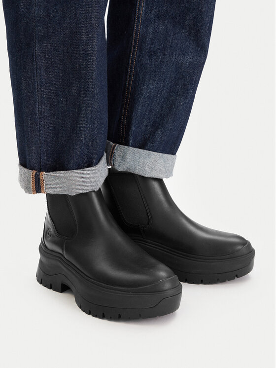 Timberland Kotníková obuv s elastickým prvkem Timberland Roxie lane Mid TB0A28XMW021 Černá