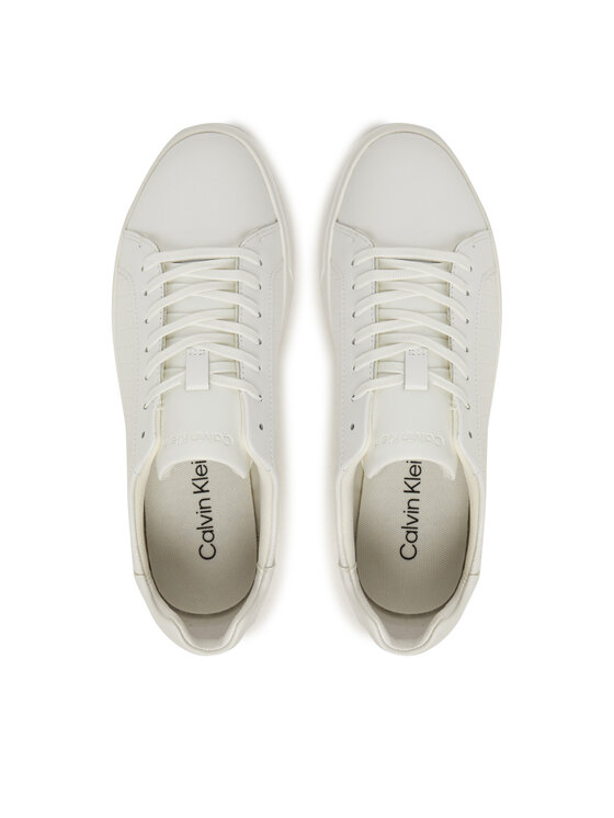 Calvin Klein Tenisice Calvin Klein Low Pro Cups Lace Up Lth Aop HW0HW02817 Bijela