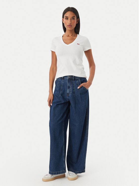 Levi's® Levi's® T-shirt Perfect V-Neck Tee 85341-0002 Bijela Regular Fit