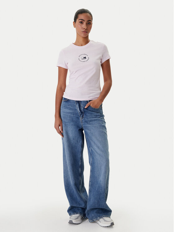 Tommy Jeans Tommy Jeans Camiseta DW0DW22273 Rosa Slim Fit