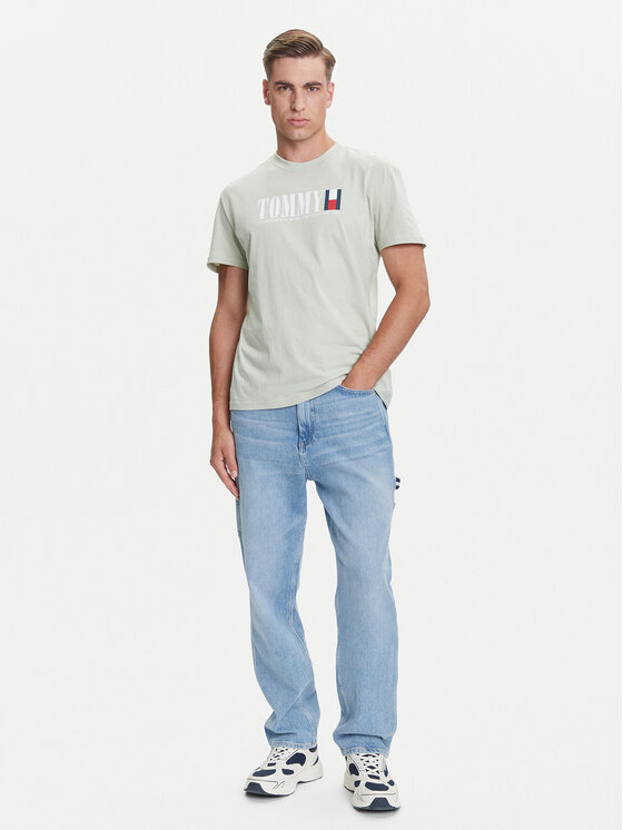 Tommy Jeans Tommy Jeans T-shirt Dna Flag DM0DM21941 Verde Regular Fit