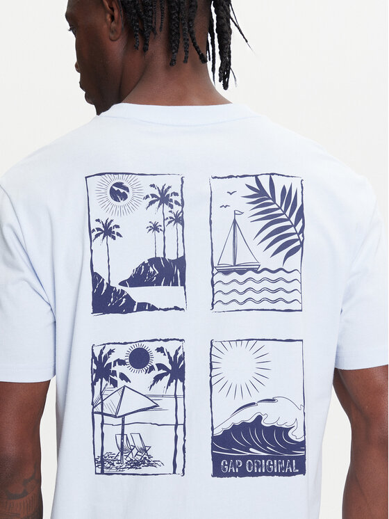 Gap Gap T-shirt 768925-01 Plava Regular Fit