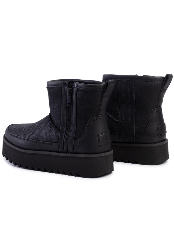 Ugg Sniego batai Ugg W Classic Rebel Biker Mini 1105314 Juoda