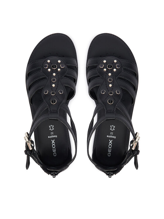Geox Сандали Geox Jr Sandal Karly J6535D 000BC C9258 S Черен