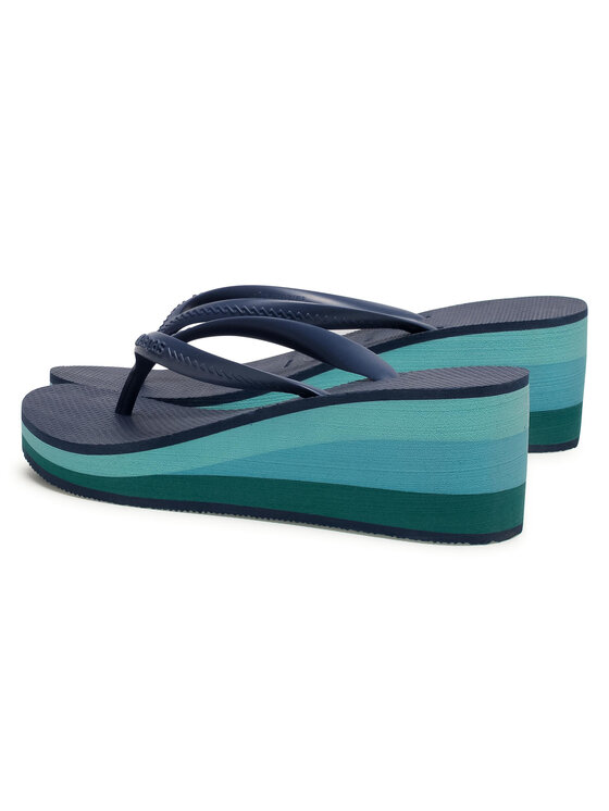 Havaianas Japonke Havaianas High Fashion Wedge Flip Flops 41275370089 Mornarsko modra