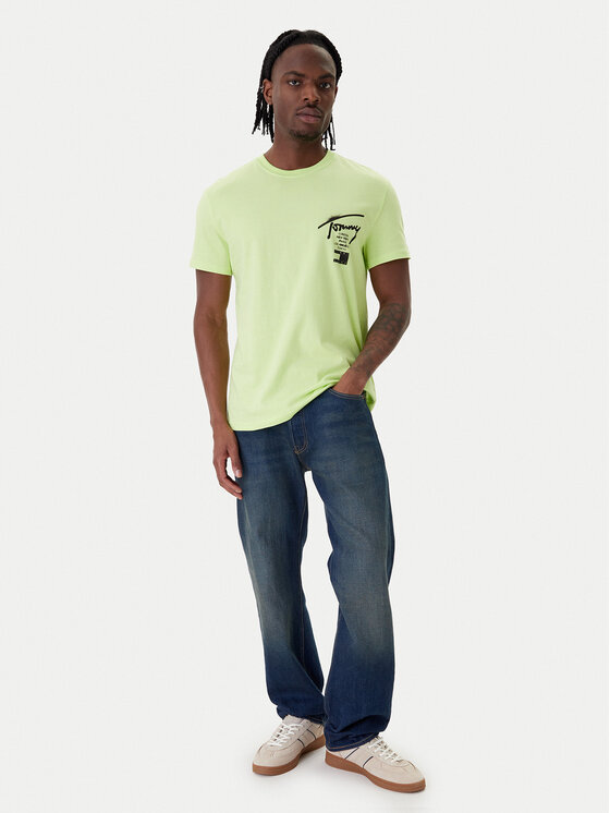 Tommy Jeans Tommy Jeans Camiseta City Sign DM0DM22553 Verde Regular Fit