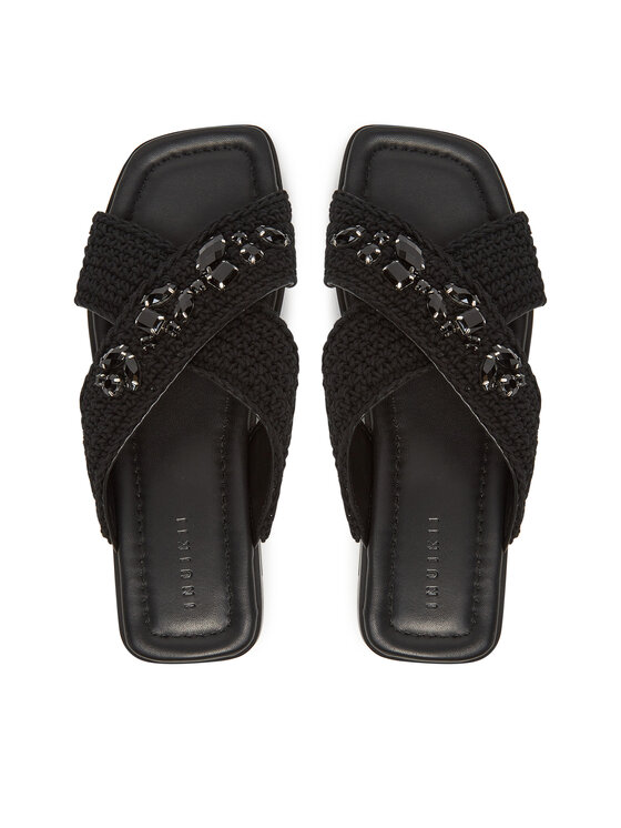 Inuikii Шльопанці Inuikii Woven Crossed Stones 70104-369 Чорний
