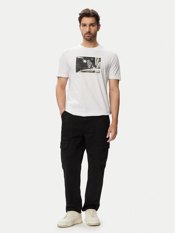 BOSS BOSS T-shirt Te Motors 50566627 Bianco Regular Fit