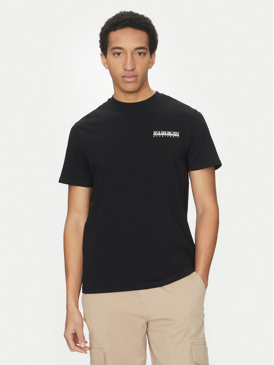 Napapijri Napapijri T-shirt S-Dati NP0A4IE2 Nero Regular Fit