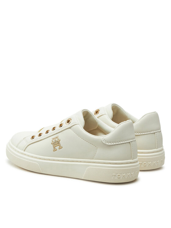 Tommy Hilfiger Snīkeri Tommy Hilfiger Low Cut Sneaker T3A9-33744-1355 S Balts