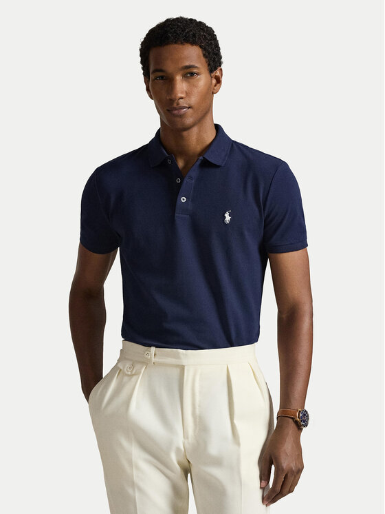Polo Ralph Lauren Polo Ralph Lauren Поло 710941439038 Cиній Custom Slim Fit
