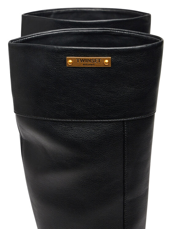 TWINSET Kozačky TWINSET 242TCP048 Černá