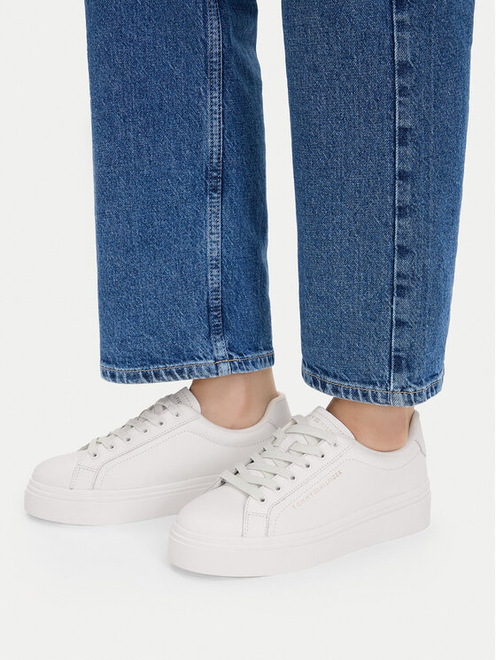 Tommy Hilfiger Sportcipők Tommy Hilfiger Chic Cupsole FW0FW09107 Ekru