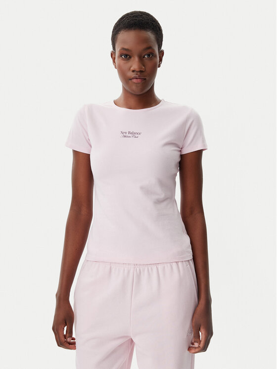 New Balance New Balance T-Shirt WT51958 Ροζ Slim Fit