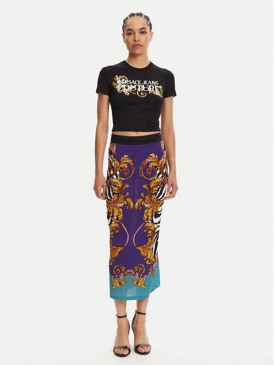 Versace Jeans Couture Versace Jeans Couture Футболка 78HAHC05 Чорний Slim Fit
