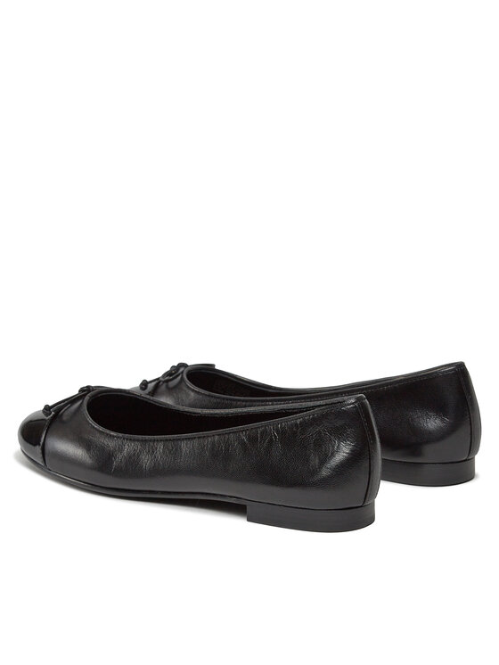Tory Burch Балетки Tory Burch Cap-Toe Ballet 154511 Чорний