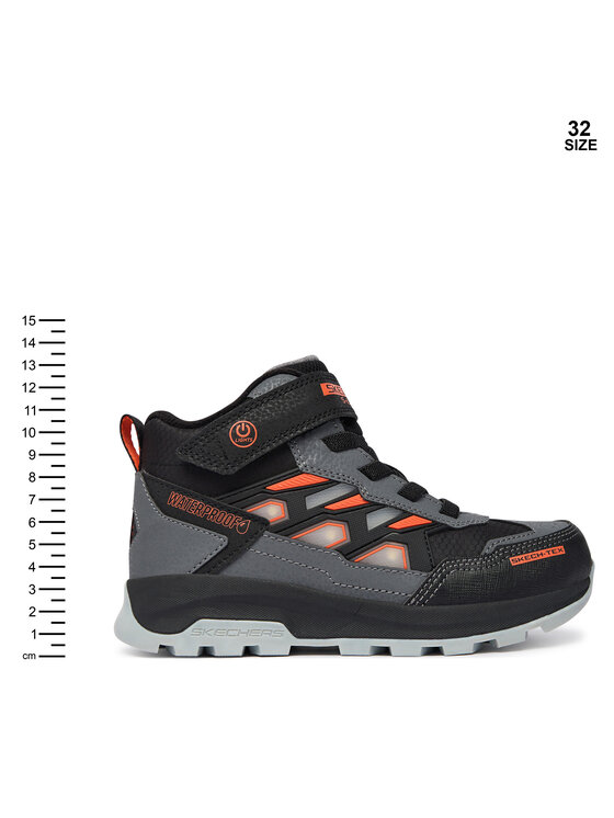 Skechers Trzewiki Skechers S-Lights Waterproof: Storm Blazer - Glow Trail 406381L/BKCC Szary