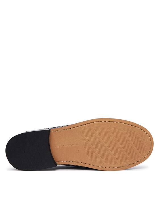 Tommy Hilfiger Loafers Tommy Hilfiger Th Monogram Penny Bar Loafer FW0FW09537 Bleumarin