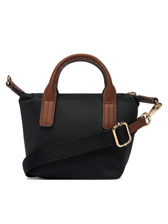 Tommy Hilfiger Kabelka Tommy Hilfiger Popette Micro Tote AW0AW18368 Čierna