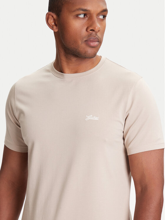 Guess Guess Majica M4GI70 KC9X0 Bež Slim Fit