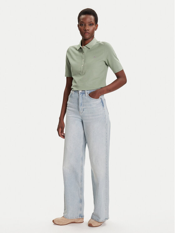 Gant Gant Polo Shield 4202231 Verde Slim Fit