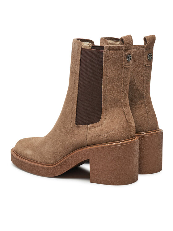 Pepe Jeans Kotníková obuv s elastickým prvkem Pepe Jeans PLS50522 Hnědá