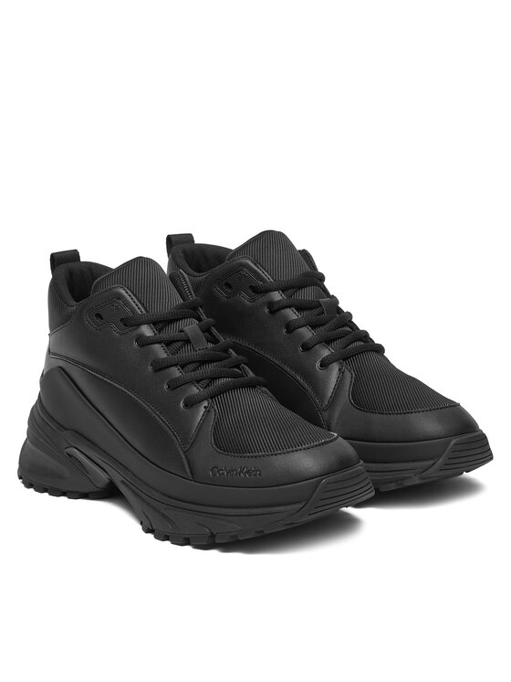 Calvin Klein Sneakersy Calvin Klein Hike Runner Mid Laceup Tech Mix YM0YM01418 Czarny