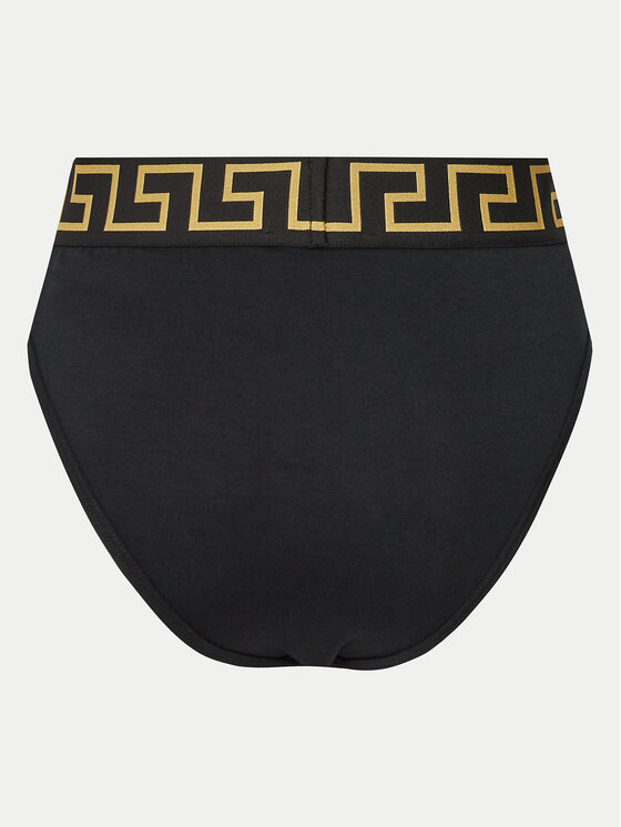 Versace Versace Klasikinės kelnaitės aukštu juosmeniu AUD01050 1A10011 Juoda
