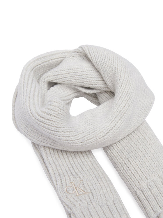 Calvin Klein Jeans Set šal i kapa Calvin Klein Jeans Knitted Scarf Beanie Giftbox LVCKFJP00N Svijetlo siva