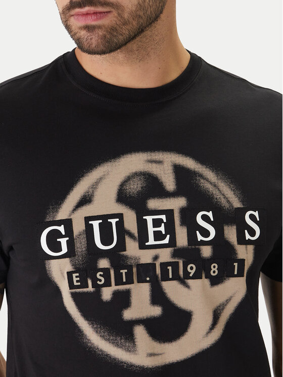 Guess Guess Camiseta M6GI09 K2989 Negro Regular Fit