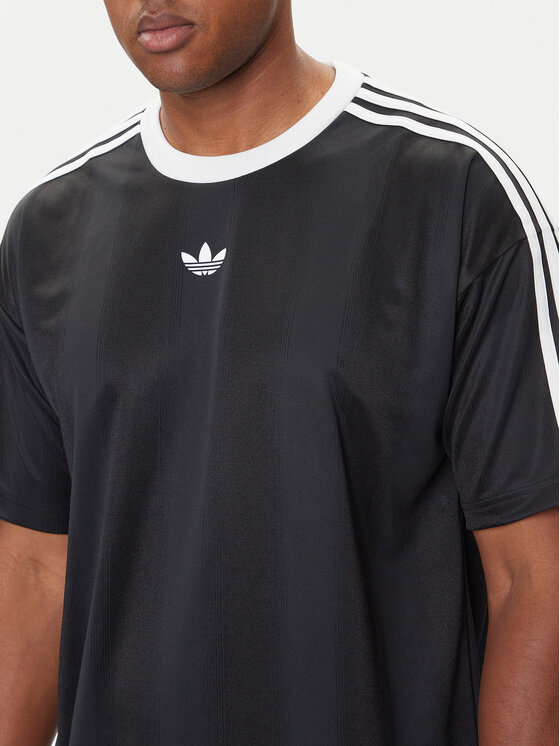 adidas adidas Футболка adicolor Jacquard JW5876 Чорний Loose Fit