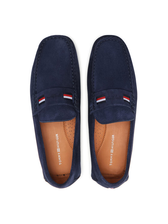 Tommy Hilfiger Μοκασίνια Tommy Hilfiger Iconic Rwb Suede Driver FM0FM03482 Σκούρο μπλε