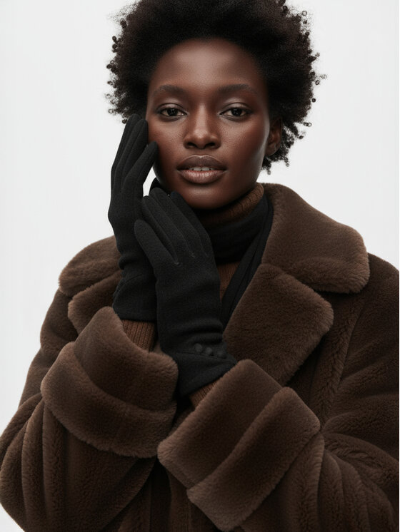 Nine West Rukavice Nine West CEO-NW-W6-003-AW25 Čierna