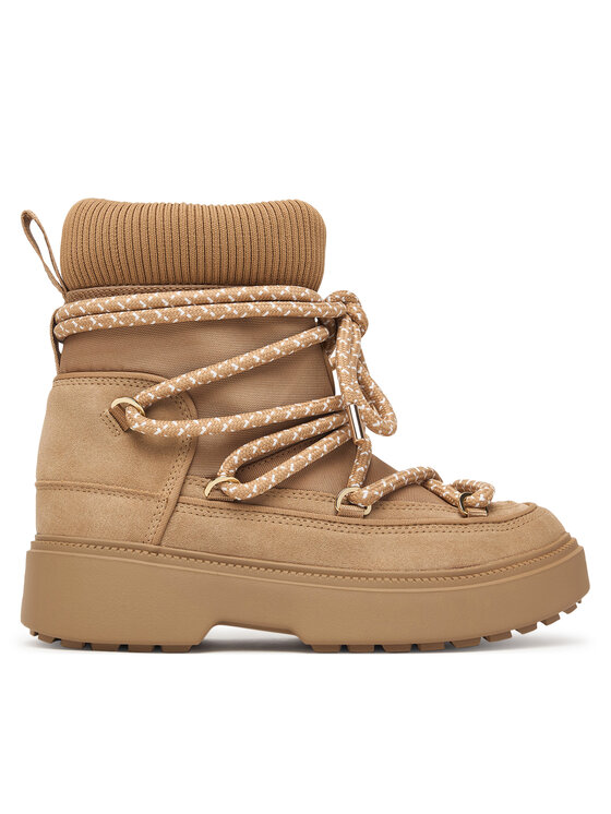 Tommy Hilfiger Sniego batai Tommy Hilfiger Lace-Up Water Resist Snow Boot FW0FW09546 Smėlio