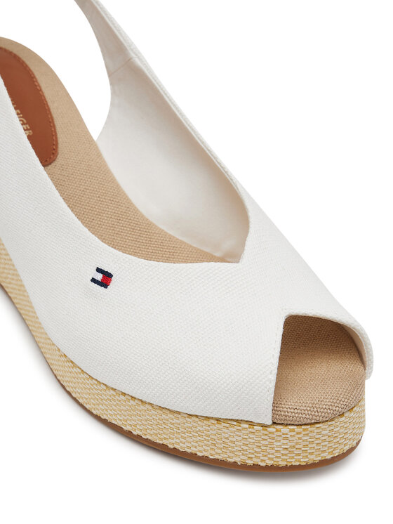 Tommy Hilfiger Espadrile Tommy Hilfiger Flag Mid Wedge Espad Slingback FW0FW08595 Bela