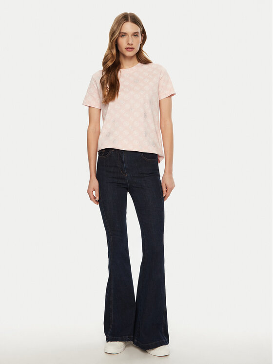 Guess Guess Футболка V4YI04 I3Z14 Рожевий Regular Fit
