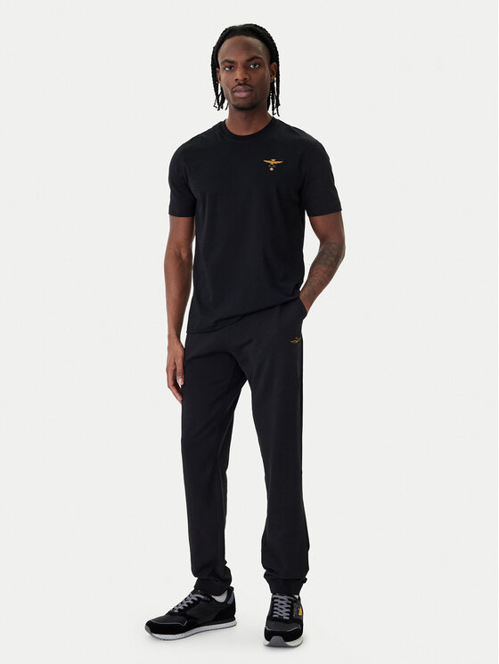 Aeronautica Militare Aeronautica Militare Camiseta 261TS1580UJ00372 Negro Regular Fit