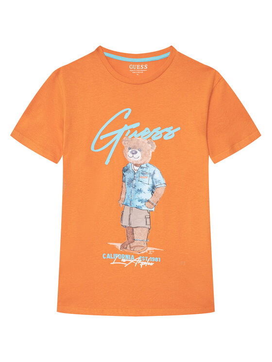 Guess Guess Футболка L6GI09 K8HM4 Оранжевий Regular Fit