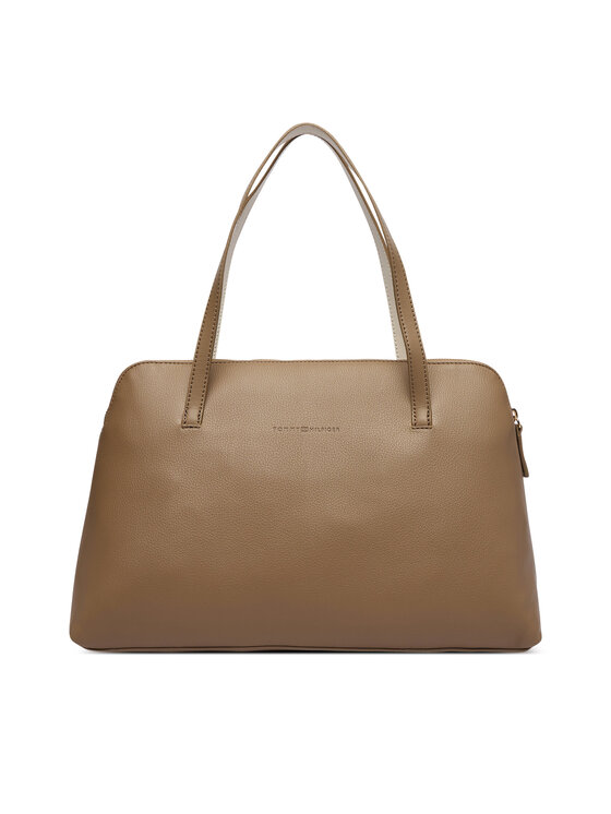 Tommy Hilfiger Τσάντα Tommy Hilfiger Th Buckle Tote AW0AW19032 Μπεζ