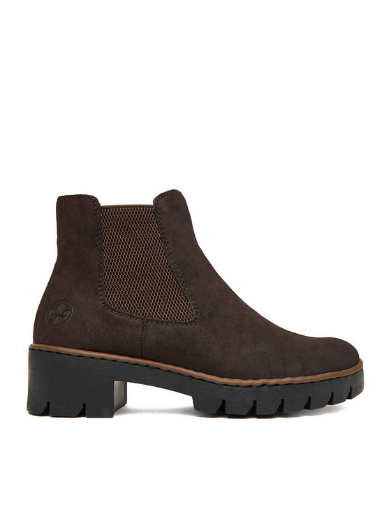 Rieker Polokozačky Rieker CEO-X5772-25 Tmavě hnědá