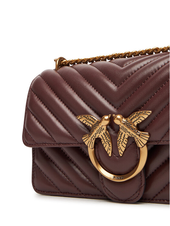 PINKO Kabelka PINKO Love One Mini Dc AI 25-26 PLTT 100074 A0GK Bordó