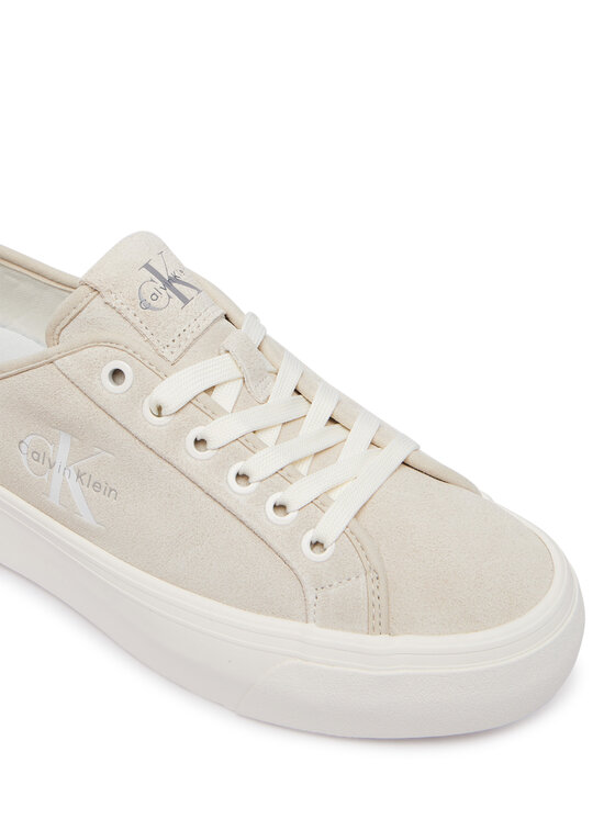 Calvin Klein Superge Calvin Klein Vulc Flatf Laceup Suede HW0HW03088 Bež